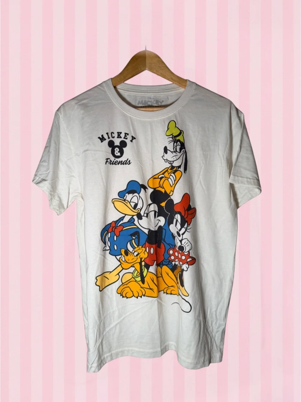 Disney White Mickey & Friends Short Sleeve Graphic Tee